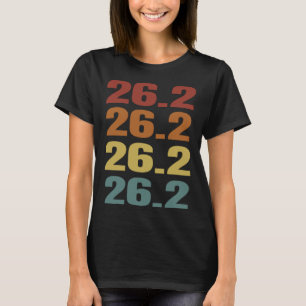 Marathon Runner Retro Running 26 2 mijl T-shirt