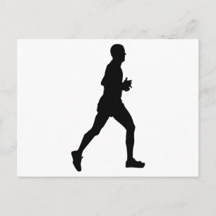 Marathon Runner Silhouet Briefkaart