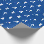 Marathon Runners op Blue Cadeaupapier (Hoek)