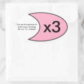 Marathon Sticker x3 in roze (Tas)