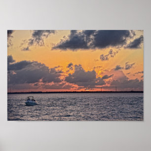 Marathon Sunset in Florida Keys Poster
