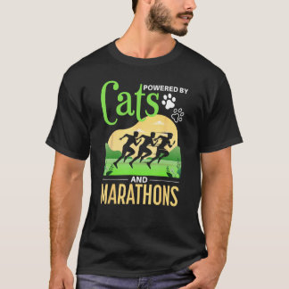 Marathon T-shirt Grappige Kat Liefhebber Hardlopen