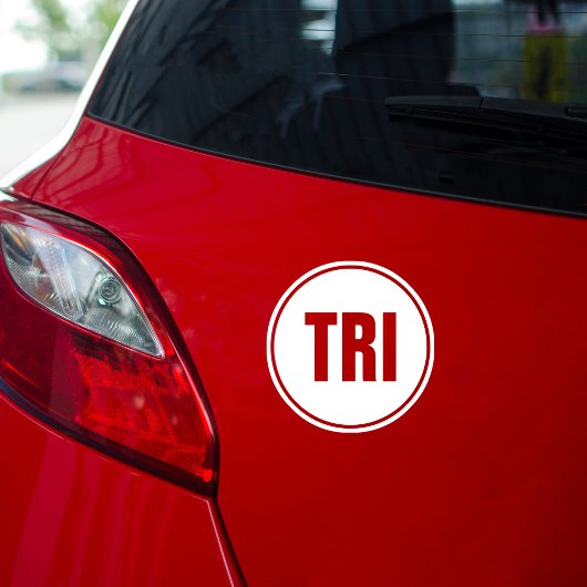 Marathon TRI Hardlopen Ronde Sticker