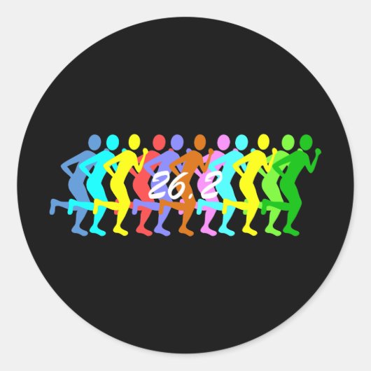 marathon van 26.2 ronde sticker (Voorkant)