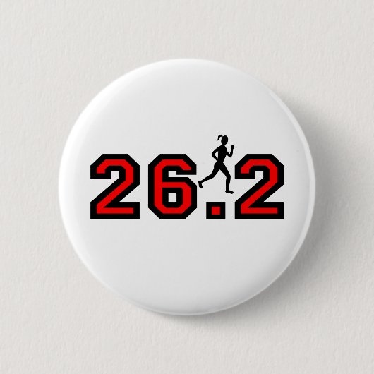marathon voor vrouwen van 26.2 ronde button 5,7 cm (Voorkant)