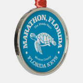 Marathon (zeeen schildpad) metalen ornament (Rechts)