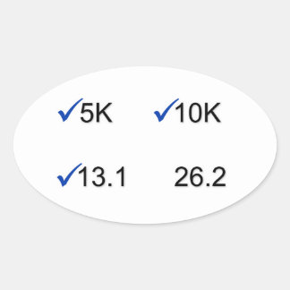 Marathondoelen Ovale Sticker