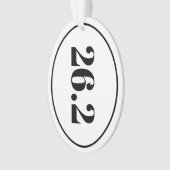 Marathonloper 26.2 Ovaal Keepsake Gold Ornament (voorkant)