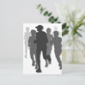 marathonloper briefkaart (Staand voorkant)