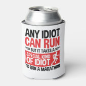 Marathonloper om het even welke Idioot kan lopen Blikjeskoeler (Blikje Voorkant)