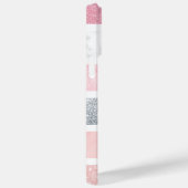 Marbal en Roze glitter iPhone 14 Pro Max hoesje (Achterkant / Rechts)