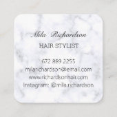 Marbel élégamment moderne carte de visite carré (Dos)