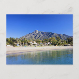 Marbella Beach op Costa del Sol in Spanje Briefkaart
