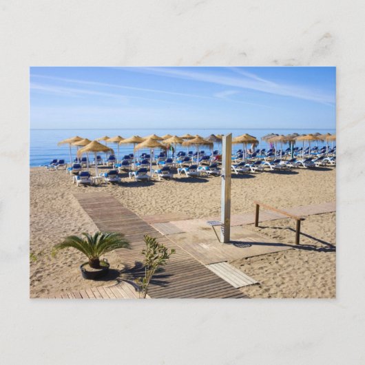 Marbella Beach op Costa del Sol in Spanje Briefkaart (Voorkant)