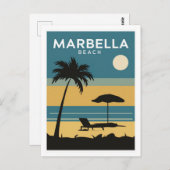Marbella Beach Spanje Briefkaart (Voorkant / Achterkant)