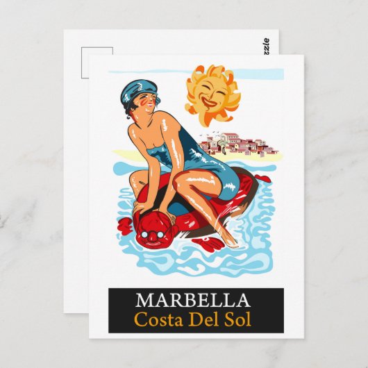 Marbella, Costa Del Sol, Spanje Briefkaart (Voorkant / Achterkant)