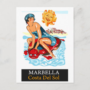 Marbella, Costa Del Sol, Spanje Briefkaart