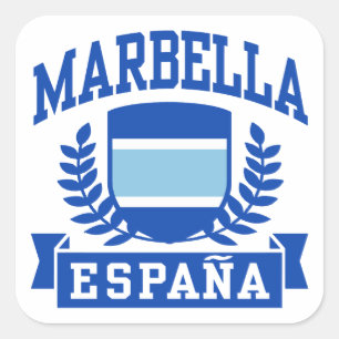 Marbella Espana Vierkante Sticker