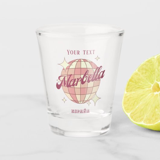 Marbella Spanje España bar drinkware Shot Glas (Voorkant)