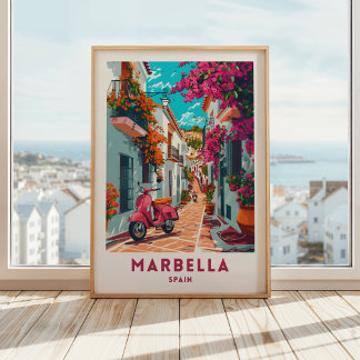 Marbella Spanje Reizen Print Poster Wandkunst