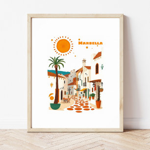 Marbella spanje vakantie mediterrane  poster