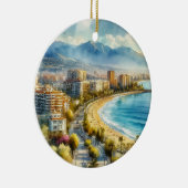 Marbella Spanje Waterverf Keramisch Ornament (Rechts)