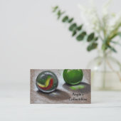 MARBELS: KUNST: REALISME VISITEKAARTJE: COLLECTIBE VISITEKAARTJE (Staand voorkant)