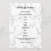 Marble 3 Foto Order of Service Memorial Funeral Programma (Achterkant)