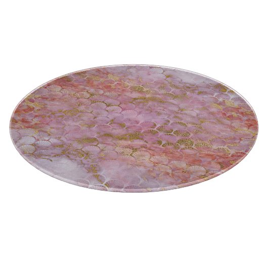 MARBLE ABSTRACT ART DECO TRAY PINK CUTTING BOARD SNIJPLANK (Hoek)