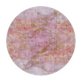 MARBLE ABSTRACT ART DECO TRAY PINK CUTTING BOARD SNIJPLANK (Voorkant)