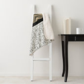 Marble Abstract Leopard Black Sherpa Deken (In situ)