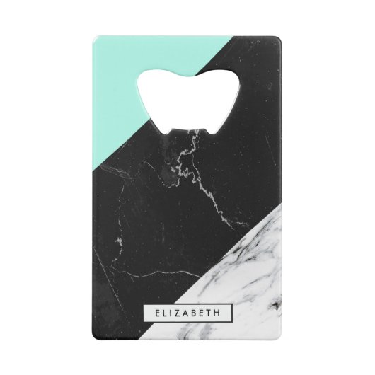 Marble Abstract Pattern Kredietkaart Flessenopener (Achterkant)