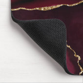 Marble Agate Chic Black Paars Gold Glitter Muismat (Hoek)