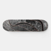 Marble Agate Gold Glam 12 Skateboard (Horizontaal)