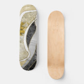 Marble Agate Gold Glam 7 Skateboard (Voorkant)
