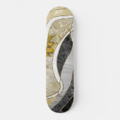 Marble Agate Gold Glam 7 Skateboard (Voorkant)