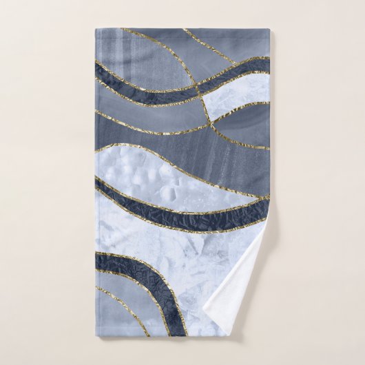 Marble Agate Gold Glam 8 - landscape (Serviette à main)