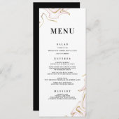 Marble Agate Wedding Menu | Roze en Goud (Voorkant / Achterkant)