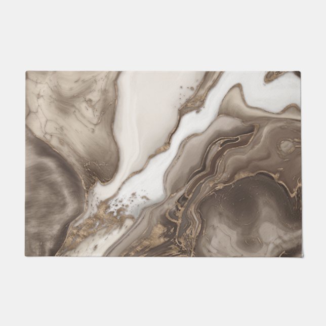 Marble and Gold abstract Deurmat (Voorkant)
