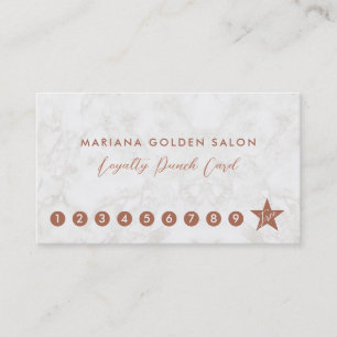Marble and Roos Gold Loyalty Business Punch Kaart
