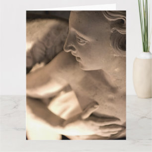 Marble Angel Sculpture Art Print Kaart