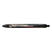 Marble Black and Red Pen (Black Ink) (Achterkant)