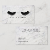 Marble Black Eyelash Luxury Beauty Visitekaartje (Voorkant / Achterkant)