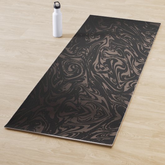 Marble Black Swirl Yogamat (In situ)