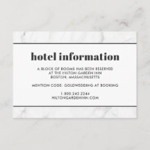 Marble Black & White Wedding Hotel Travel Kaart