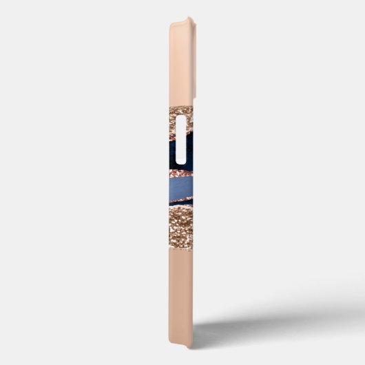 Marble Blue Geode Gold Glitter Case-Mate iPhone Case (Achterkant / Rechts)