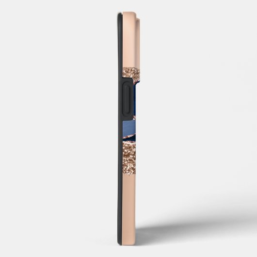 Marble Blue Geode Gold Glitter Case-Mate iPhone Case (Achterkant / Rechts)