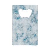 Marble Blue Texture Background Kredietkaart Flessenopener (Achterkant)