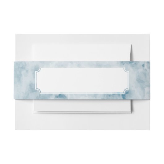 Marble Blue Texture Background Uitnodigingen Wikkel (Voorkant Voorbeeld)