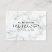 Marble Bold Text Makeup Salon Nails Eyelashes Visitekaartje (Achterkant)